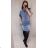 Denim Kurzarm Kleid Damen (s-xl) GOURD MA120GD6047-J 3XL blau