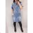 Denim Kurzarm Kleid Damen (s-xl) GOURD MA120GD6047-J 3XL blau