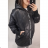 Bunda šusťáková prošívaná s kapucí dámská nadrozměr (3XL/4XL ONE SIZE) ITALSKá MODA IMC221041