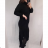 Šaty teplé dlouhý rukáv dámská (L/XL ONE SIZE) ITALSKá MóDA IM4212508 schwarz L/XL one size