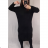 Šaty teplé dlouhý rukáv dámská (L/XL ONE SIZE) ITALSKá MóDA IM4212508 schwarz L/XL one size