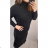 Šaty teplé dlouhý rukáv dámská (L/XL ONE SIZE) ITALSKá MóDA IM4212508 schwarz L/XL one size