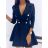 Kleid mit Knöpfen und geknöpften Damen (uni s-m) ITALIAN FASHION IM2203948