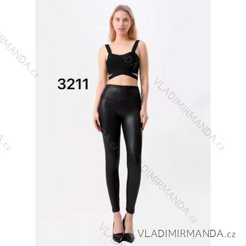 Lange Leggings DAMENLEDER (UNI S-M) ITALIENISCHE MODE IMM20FD3063