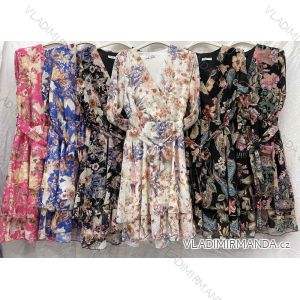 Kleid mit Knöpfen und geknöpften Damen (uni s-m) ITALIAN FASHION IM2203948