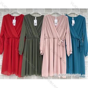 Kleid mit Knöpfen und geknöpften Damen (uni s-m) ITALIAN FASHION IM2203948