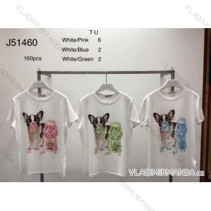 T-Shirt Kurzarm Damenmode (uni s / m) ITALIAN FASHION IM420201