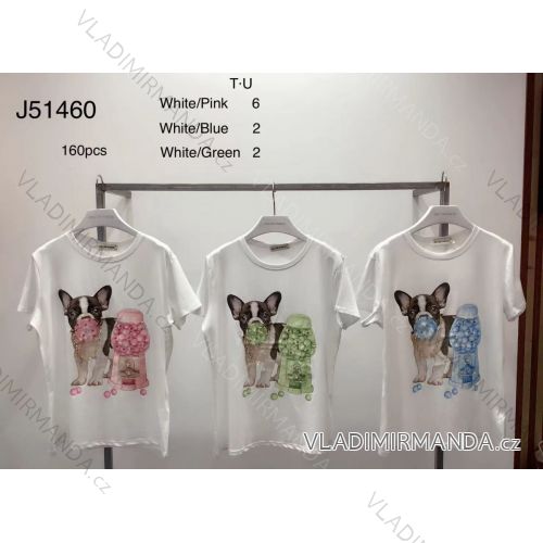 T-Shirt Kurzarm Damenmode (uni s / m) ITALIAN FASHION IM420201
