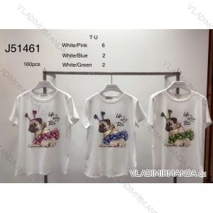 T-Shirt Kurzarm Damenmode (uni s / m) ITALIAN FASHION IM420201