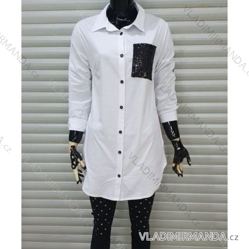 Hemdbluse 3/4 Ärmel (UNI XL-3XL) ITALIENISCHE MODA IM420486