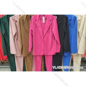 Anzug Set Anzug Hose Damenjacke (uni s / m) ITALIENISCHE Mode IMT18825
