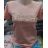 T-Shirt Kurzarm mit Spitze Frauen (Uni s / m) TURKISH FASHION TM920024
