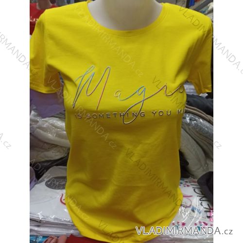T-Shirt Kurzarm mit Spitze Frauen (Uni s / m) TURKISH FASHION TM920024