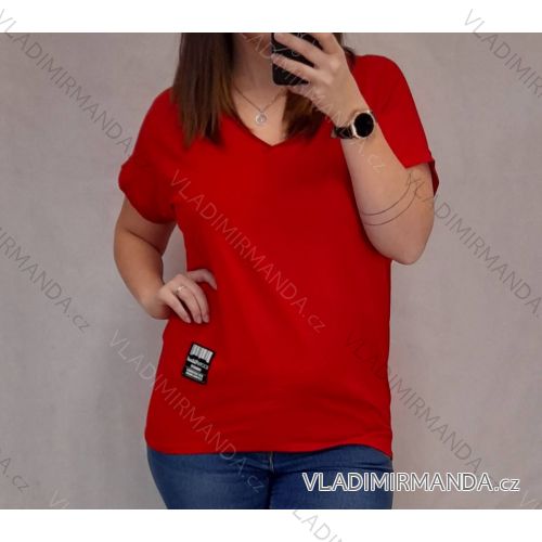 Klassisches Kurzarmkleid Damen (uni s-l) ITALIENISCHES MODA IMC20206