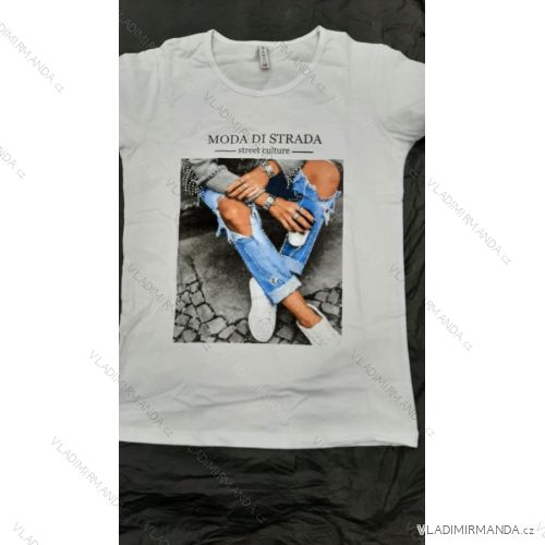 Tričko krátký rukáv dámské nadrozměr (2XL-4XL) TURECKÁ MÓDA TMWG22G12311