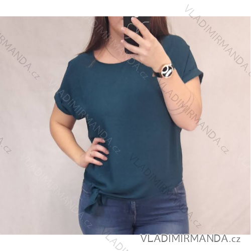Tunika Kurzarm Frauen (uni s-l) ITALIAN FASHION IMD20123 M / L Kerosin