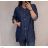 T-Shirt Kurzarm Frauen (UNI S / L) ITALIENISCHE MODE IM821SCARLET Blaulicht 2XL/3XL