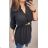 Damen Langarm Tunika Verlängert (L / XL ONE SIZE) ITALIAN FASHION IMD211117 schwarz