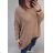 Langarmpullover für Damen (S-M-L ONE SIZE) Italienische Mode IM821032 braun 5XL/6XL