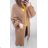 Strickjacke gestrickte Langarmfrauen (UNI S / M) ITALIAN FASHION IMD20424 braun