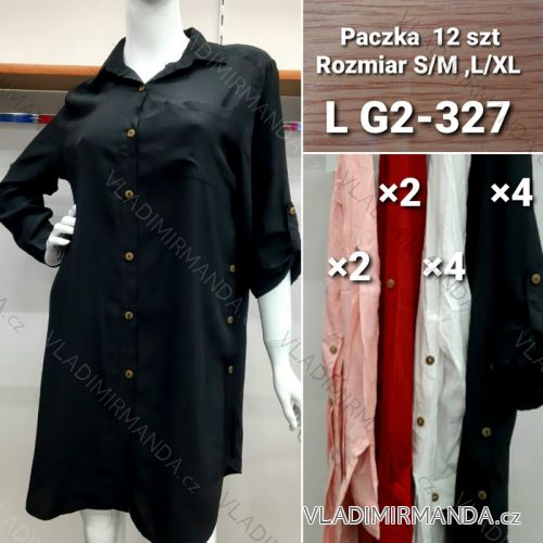 Hemdbluse 3/4 Ärmel (UNI XL-3XL) ITALIENISCHE MODA IM420486