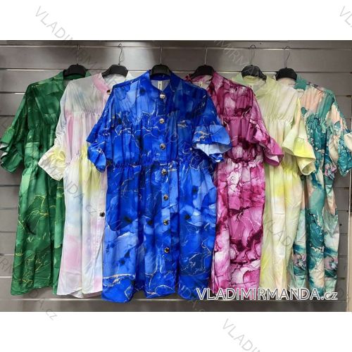 Kleid mit 3/4 Ärmeltasche für Damen (uni sl) ITALIAN Fashion IMWD20527
