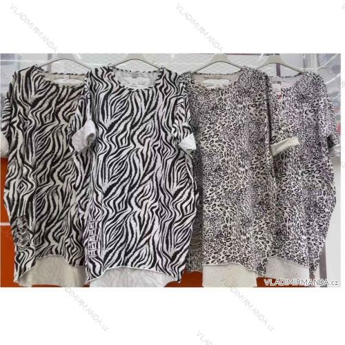 Kleid mit 3/4 Ärmeltasche für Damen (uni sl) ITALIAN Fashion IMWD20527