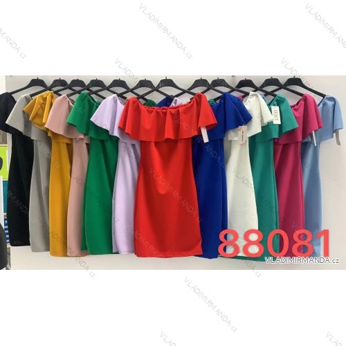 Kleid mit 3/4 Ärmeltasche für Damen (uni sl) ITALIAN Fashion IMWD20527