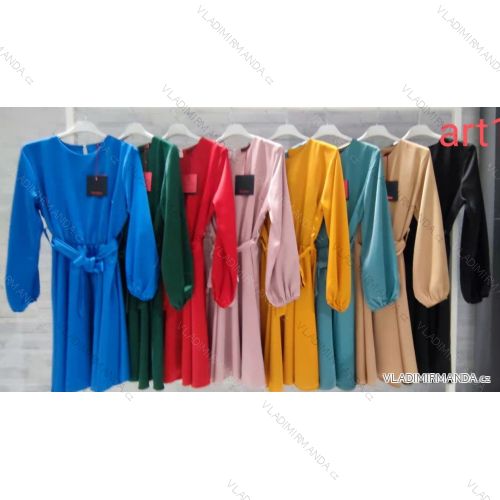 Kleid mit 3/4 Ärmeltasche für Damen (uni sl) ITALIAN Fashion IMWD20527