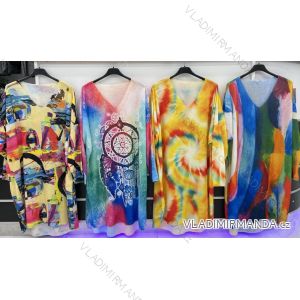 Kleid mit 3/4 Ärmeltasche für Damen (uni sl) ITALIAN Fashion IMWD20527