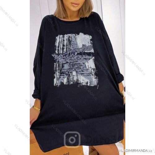 Kleid mit 3/4 Ärmeltasche für Damen (uni sl) ITALIAN Fashion IMWD20527