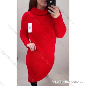 Šaty teplé dlouhý rukáv dámská (L/XL ONE SIZE) ITALSKá MóDA IM4212508