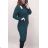 Sommerkleid 3/4 langarm Damen (uni xl / 2xl) ITALIAN FASHION IMT21S-835 schwarz xl/2xl one size