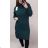 Sommerkleid 3/4 langarm Damen (uni xl / 2xl) ITALIAN FASHION IMT21S-835 schwarz xl/2xl one size