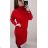 Šaty teplé dlouhý rukáv dámská (L/XL ONE SIZE) ITALSKá MóDA IM4212508 schwarz L/XL one size