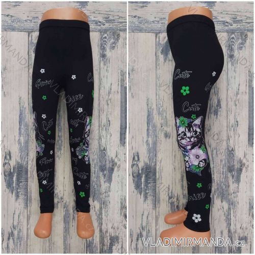 Lange Leggings mit Pailletten für Mädchen (140-164) TÜRKISCHE PRODUKTION TVB20012