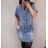 Denim Kurzarm Kleid Damen (s-xl) GOURD MA120GD6047-J 3XL blau