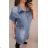 Denim Kurzarm Kleid Damen (s-xl) GOURD MA120GD6047-J 6XL blau