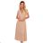 315-5 EMILY Faltenkleid mit Rüschen und Ausschnitt - beige