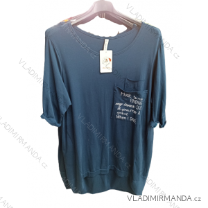 Tunika verlängertes Kleid Mini Kurzarm Damen OVERSIZE (UNI M / 2XL) ITALIENISCHE MODE IM720052