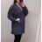 Langarmkleid mit Anhänger Damen Oversized (3XL / 4XL ONE SIZE) ITALIAN FASHION IMWQ2115022  <p>blau</p>