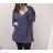 Langarmkleid mit Anhänger Damen Oversized (3XL / 4XL ONE SIZE) ITALIAN FASHION IMWQ2115022  <p>blau</p>