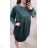 Langarmkleid mit Anhänger Damen Oversized (3XL / 4XL ONE SIZE) ITALIAN FASHION IMWQ2115022/DR 5XL grün