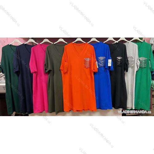 Damen Kurzarmtunika (uni xL / 2XL) TURKISH FASHION TM9200691