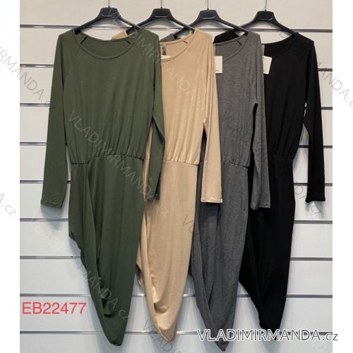 Sommerkleid Langarm geblümte Damen (UNI S / L) ITALIAN FASHION IMK20150