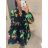 Sommerkleid Langarm geblümte Damen (UNI S / L) ITALIAN FASHION IMK20150