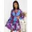 Sommerkleid Langarm geblümte Damen (UNI S / L) ITALIAN FASHION IMK20150
