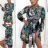 Sommerkleid Langarm geblümte Damen (UNI S / L) ITALIAN FASHION IMK20150
