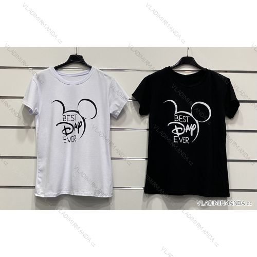 T-Shirt Kurzarm Frauen (S / M ONE SIZE) ITALIENISCHE MODE IMWK21002