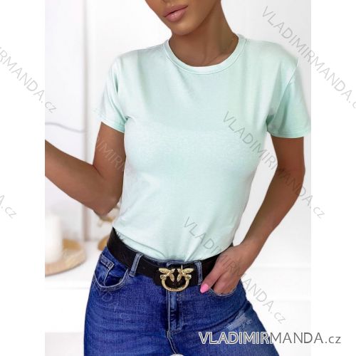 T-Shirt Kurzarm Frauen (S / M ONE SIZE) ITALIENISCHE MODE IMWK21002